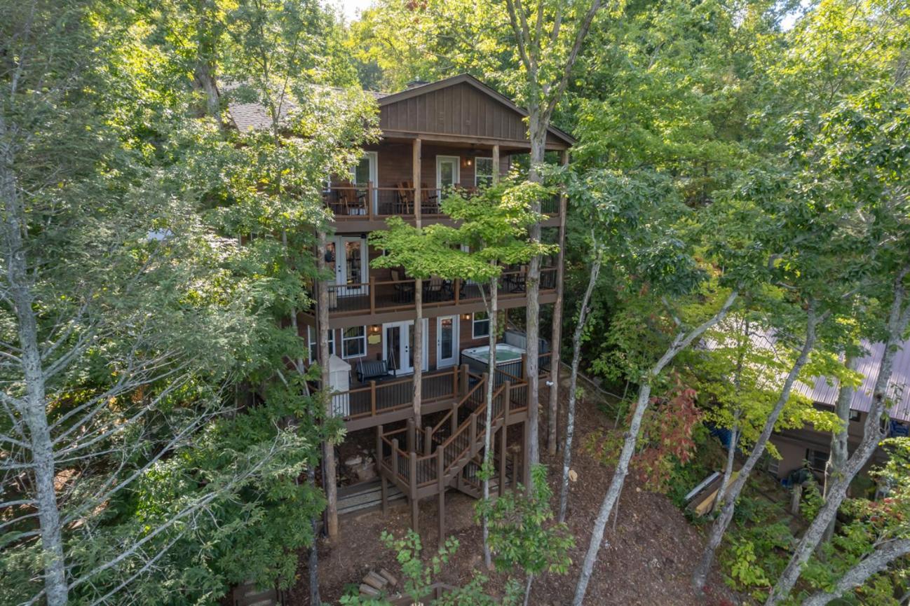 Russell'S Fort At White Oak Point: Historical Cabin On Lake Lure, Luxury, Direct Lake Access! Βίλα Εξωτερικό φωτογραφία